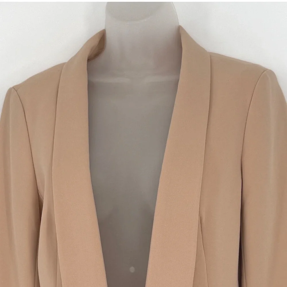Ann Taylor Loft 6 Beige Open Front‎ Blazer Business Career Jacket Academia 92-50